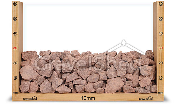 10mm gravel at 30mm deep