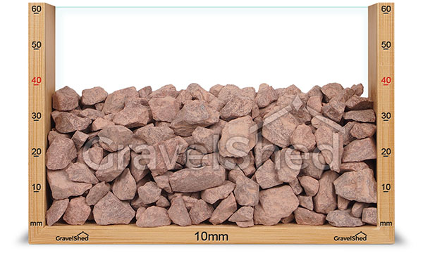 10mm gravel at 40mm deep