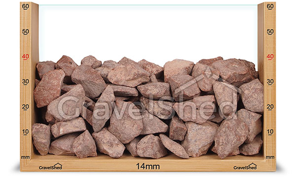 14mm gravel at 40mm deep