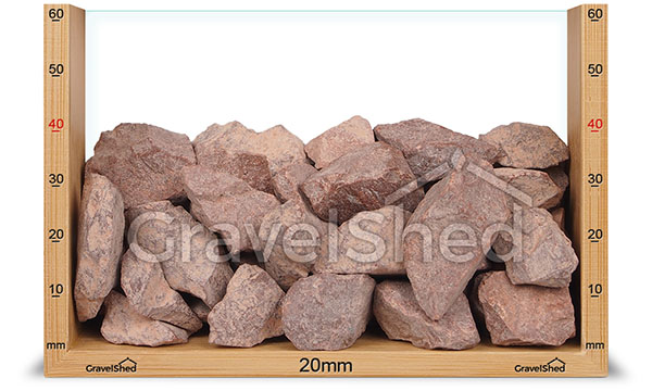 20mm gravel at 40mm deep