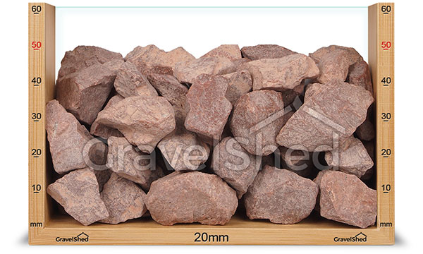20mm gravel at 50mm deep
