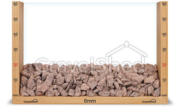 6mm gravel at 20mm deep
