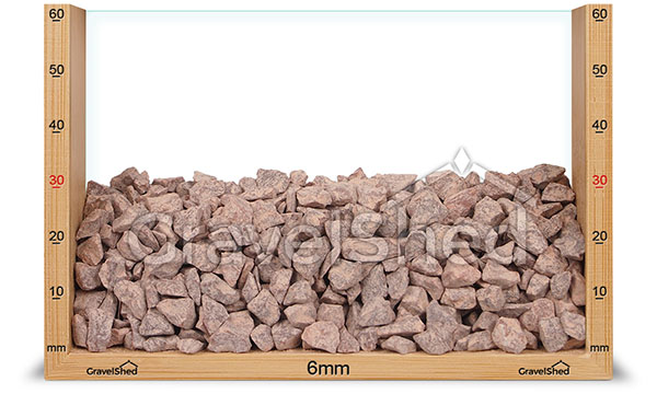6mm gravel at 30mm deep